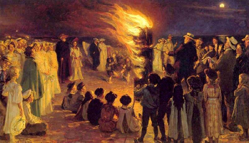 Saint John s Bonfire on the Beach at the Skaw (nn02), Peder Severin Kroyer